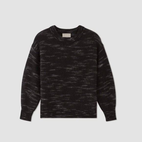 Everlane | The Cocoon Alpaca Crew |  Black Heather | Small - Picture 1 of 16